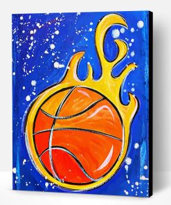 Flaming Basketball Art Paint By Numbers