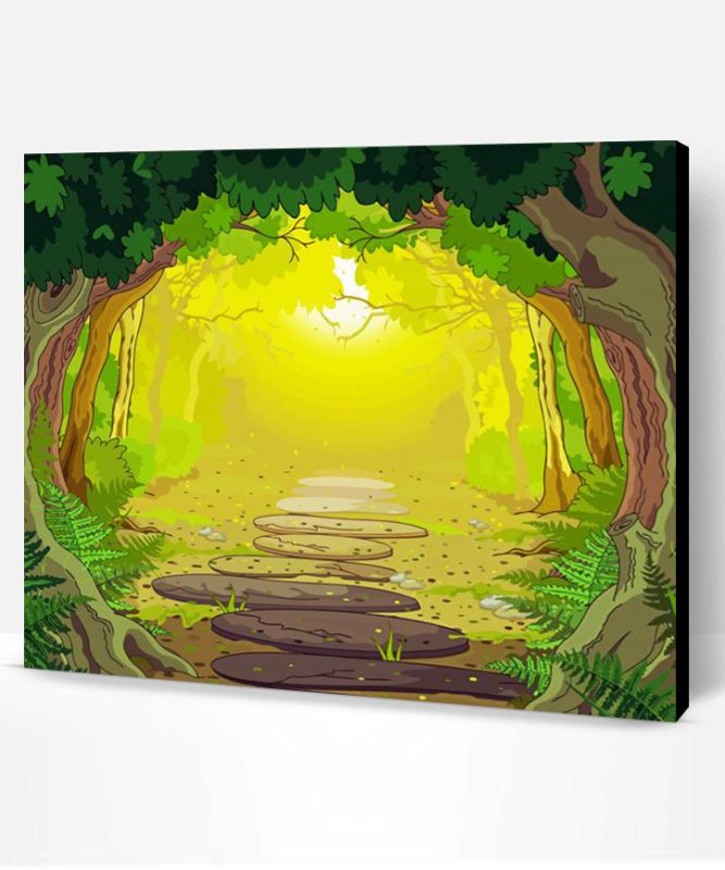 Forest Light Cartoon Paint By Number