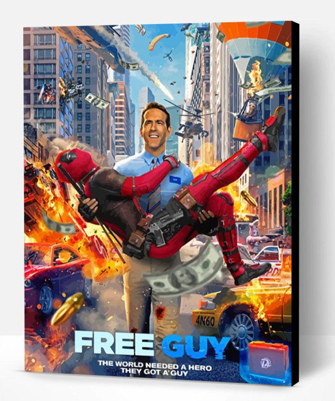 Free Guy Movie Poster Paint By Numbers