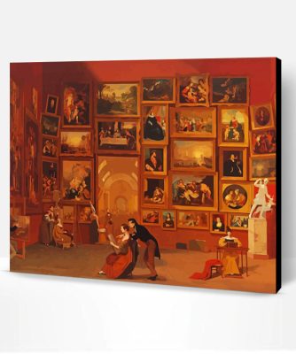 Gallery Of The Louvre Samuel Morse Paint By Number