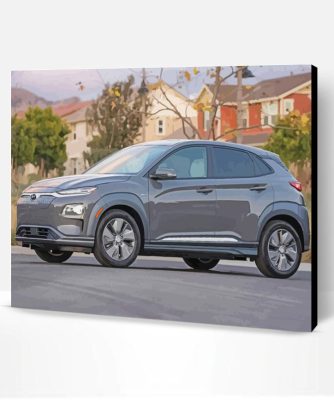 Grey Hyundai Kona Paint By Numbers