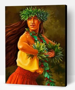 Hawaiian Hula Woman Paint By Number