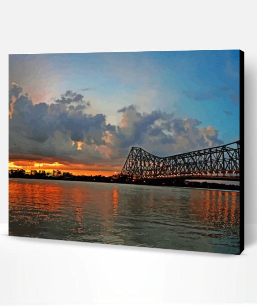 Howrah Bridge India Sunset Paint By Numbers