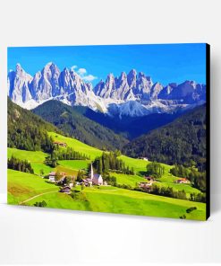 Italian Mountains Dolomites Landscape Paint By Number