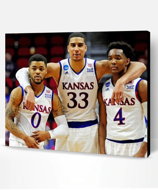 Kansas Jayhawks Basketball Players Paint By Numbers