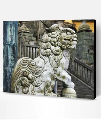 Komainu Statue Paint By Numbers