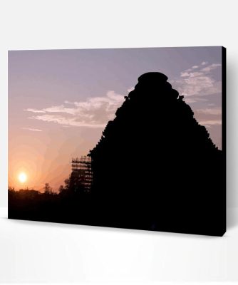 Konark Temple Silhouette Paint By Number