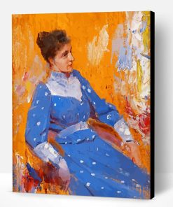 Lady In Blue Tom Roberts Paint By Number