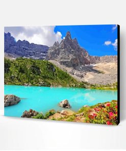 Lake Dolomite Italy Landscape Paint By Number