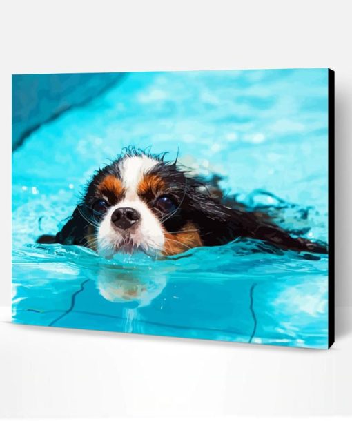 Little Dogs In Pool Paint By Number