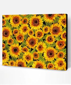 Metallic Sunflowers Paint By Number