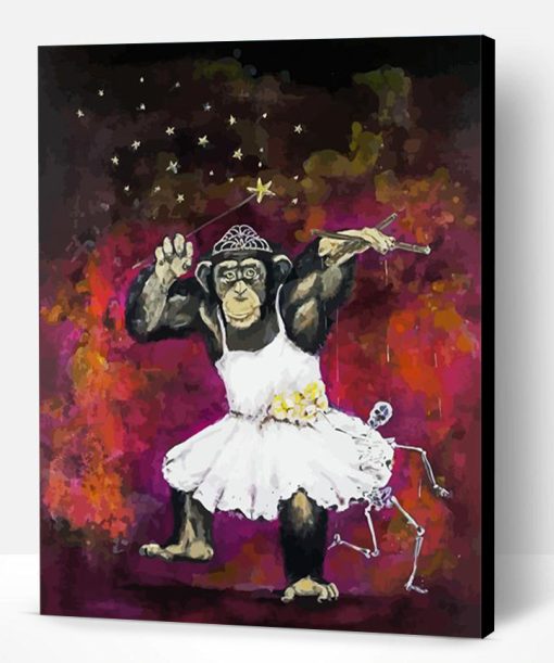 Monkey In Dress Art Paint By Number