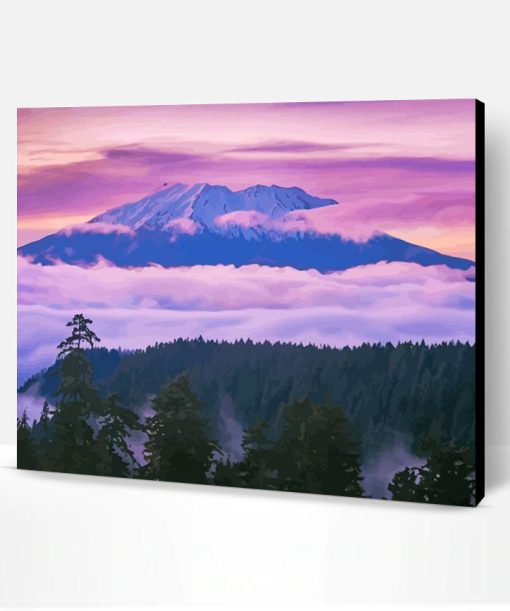 Mt Saint Helens Landscape Paint By Number