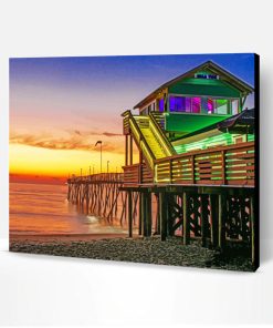 Nags Head Pier At Sunset Paint By Numbers
