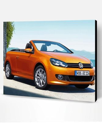 Orange Vw Cabriolet Paint By Number