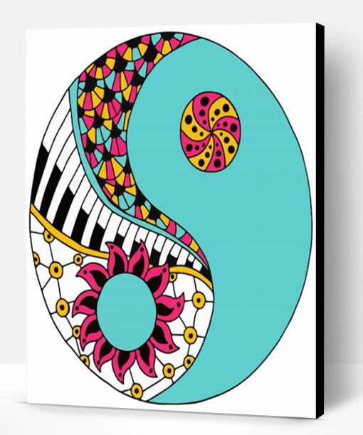 Piano Yin yang mandala Paint By Numbers