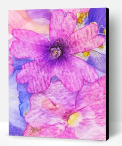 Pink Abstract Flowers Paint By Number