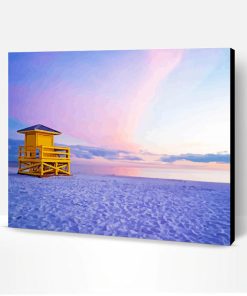Pink Sky In Sarasota Beach Paint By Number
