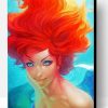 Pretty Red Hair Woman In Water Paint By Number