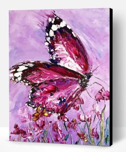 Purple Abstract Butterfly Paint By Numbers