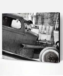 Ratrod Car Black And White Paint By Number