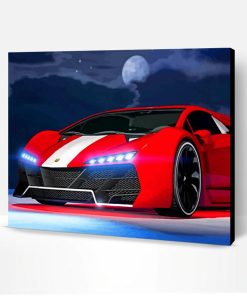 Red Lamborghini Zentorno Paint By Number