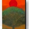 Red Sun and Tree by Zdzislaw Beksinski Paint By Numbers