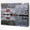 Snowy Japanese Scene Paint By Number