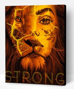 Strong Woman Lion Paint By Numbers