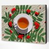 Tea Cup With Rowanberry Paint By Number