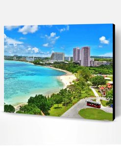Tumon Beach Guam Paint By Number