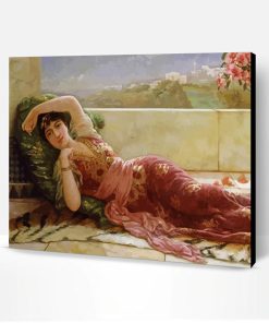 Vintage Woman Reclining Paint By Number