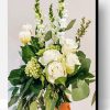 White Classy Ikebana Paint By Number