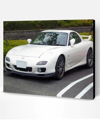 White Rx7 Paint By Numbers