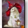 White Witch Cat Paint By Number