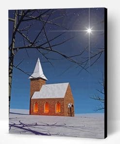 Winter Church Paint By Numbers