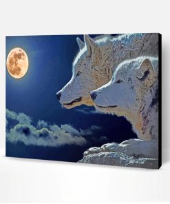Wolves By Moonlight Paint By Numbers
