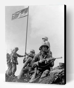 1st Flag Raising On Iwo Jima Art Paint By Number