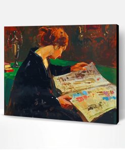 A Girl Reading Vincenzo Art Paint By Number
