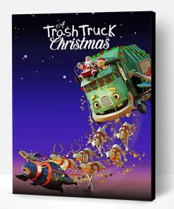 A Trash Truck Christmas Poster Paint By Number