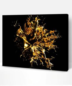 Abstract Gold Paint By Number