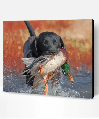 Adorable Labrador Hunting Bird Paint By Number