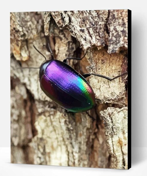 Aesthetic Purple Beetle Insect Paint By Number