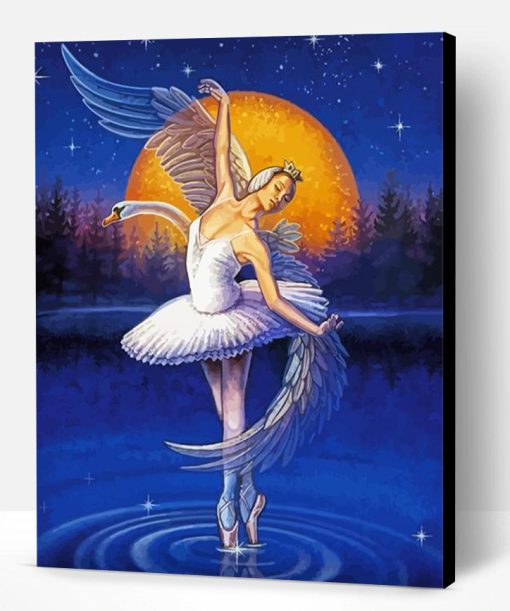 Aesthetic Swan Lake Ballerina Art Paint By Number