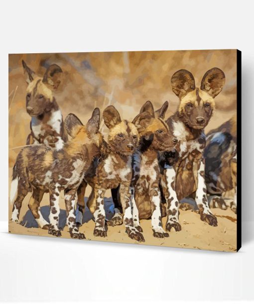 African Hunting Dogs Paint By Number