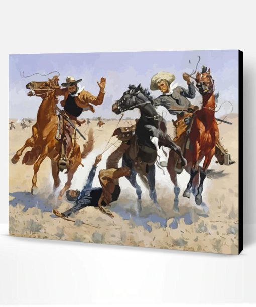 Aiding A Comrade By Frederic Remington Paint By Number