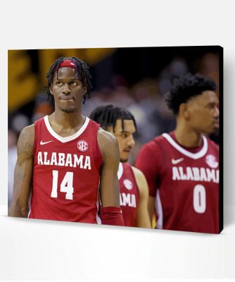 Alabama Crimson Tide Men Basketball Players Paint By Numbers