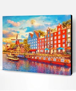 Amsterdam Sunset Art Paint By Number