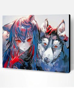 Anime Wolf Girl Art Paint By Numbers