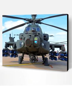 Apache Helicopter Engine Paint By Number
